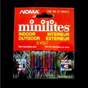3 x Noma Mini Lites 5 Multi Color 3 Volt Christmas Light Bulbs New No. 51-0932-0
